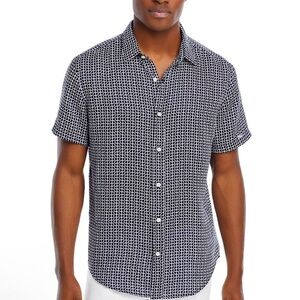 The Men's Store at Bloomingdale's
Geometric Pattern Short Sleeve Linen Shirt